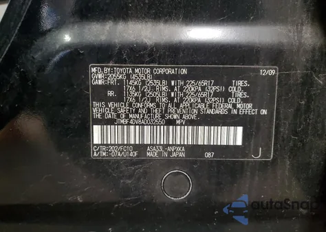 2010 Toyota Rav4 from USA, damaged, VIN JTMBF4DV8AD032550